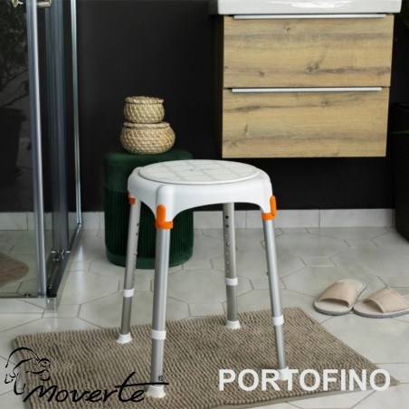 Taburete ducha con asiento giratorio calidad PORTOFINO ortopedia moverte