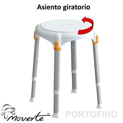 Taburete ducha con asiento giratorio PORTOFINO ortopedia moverte