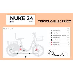 Triciclo Eléctrico Monty Nuke 24 