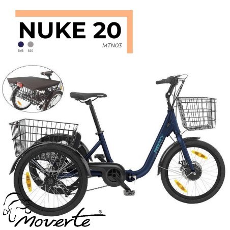 Triciclo Eléctrico Monty Nuke 20 con cestas 