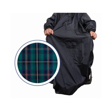 Chubasquero impermeable con mangas, capucha y forro galés 