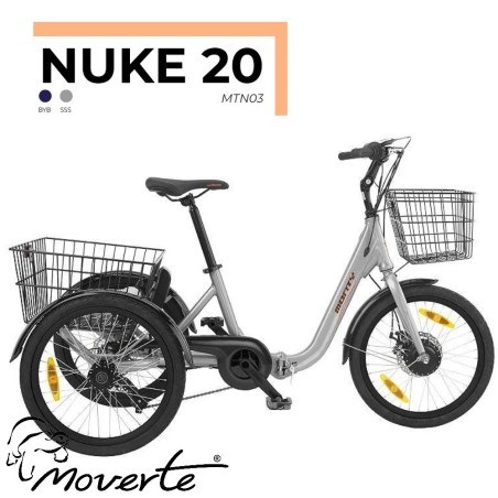 Triciclo Eléctrico Monty Nuke 20 con cestas 