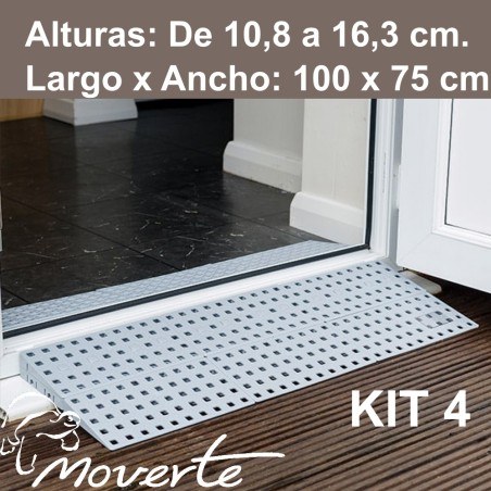 KIT 4 RAMPA UMBRAL DE 10,8 HASTA 16,3 CM ALTURA