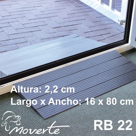 Rampa caucho RB22 para altura de 2,2 cm.