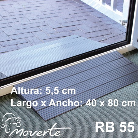 Rampa caucho RB55 para altura de 5,5 cm.