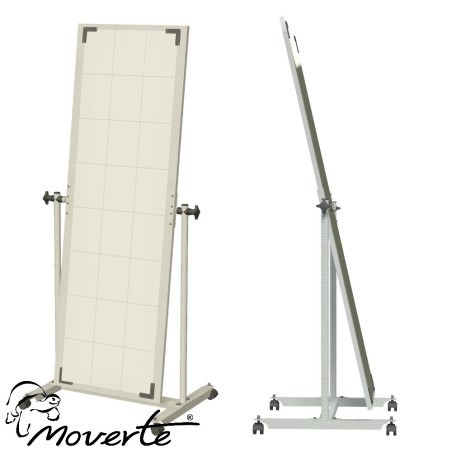 Espejo abatible y móvil con cuadrículas para rehabilitación