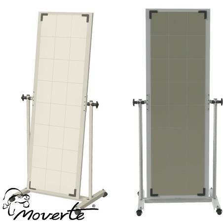 Espejo abatible y móvil con cuadrículas para rehabilitación