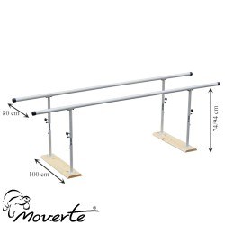 Paralela 2 metros plegable regulable en altura ancho especial silla ruedas