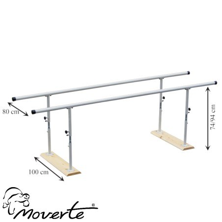Paralela 2 metros plegable regulable en altura ancho especial silla ruedas