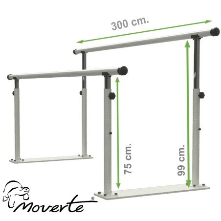 Paralela 3 m. plegable regulable en altura Base METÁLICA