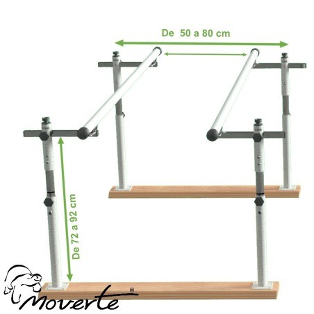 Paralela 2 m. plegable regulable en altura y anchura