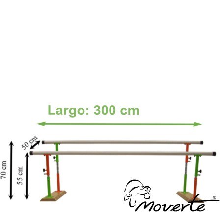 Paralela infantil 3m. Plegable y regulable en altura
