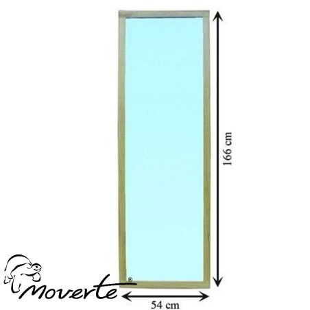 Medidas espejo fijo a pared con luna lisa sin cuadrícula