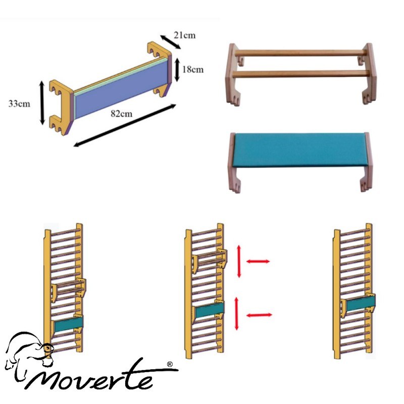 Soporte acolchado para espaldera