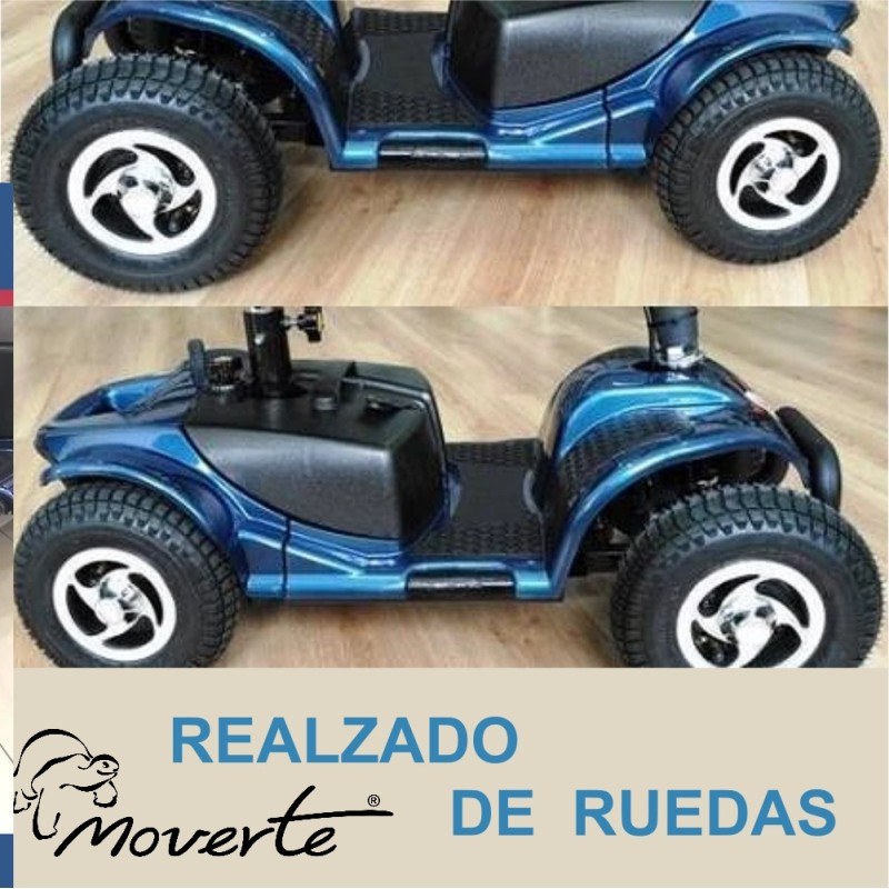 Realzado de rueda y ruedas neumáticas.