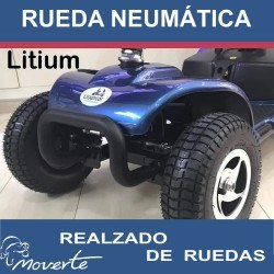 Realzado de rueda y ruedas neumáticas.