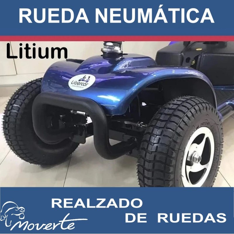 Realzado de rueda y ruedas neumáticas.