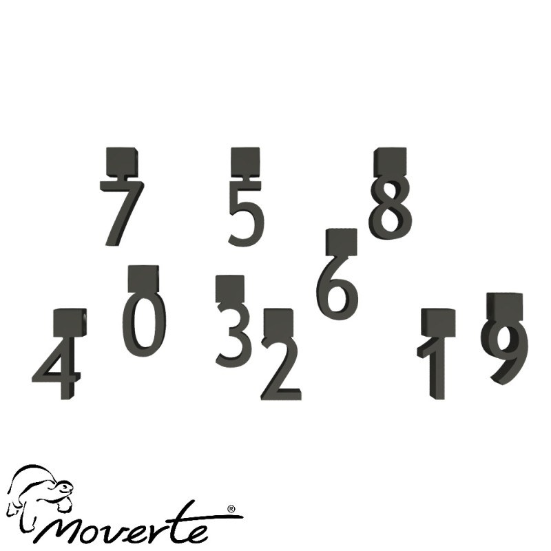 Conjunto 10 dígitos para árbol de anillas horizontal