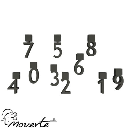 Conjunto 10 dígitos para árbol de anillas horizontal