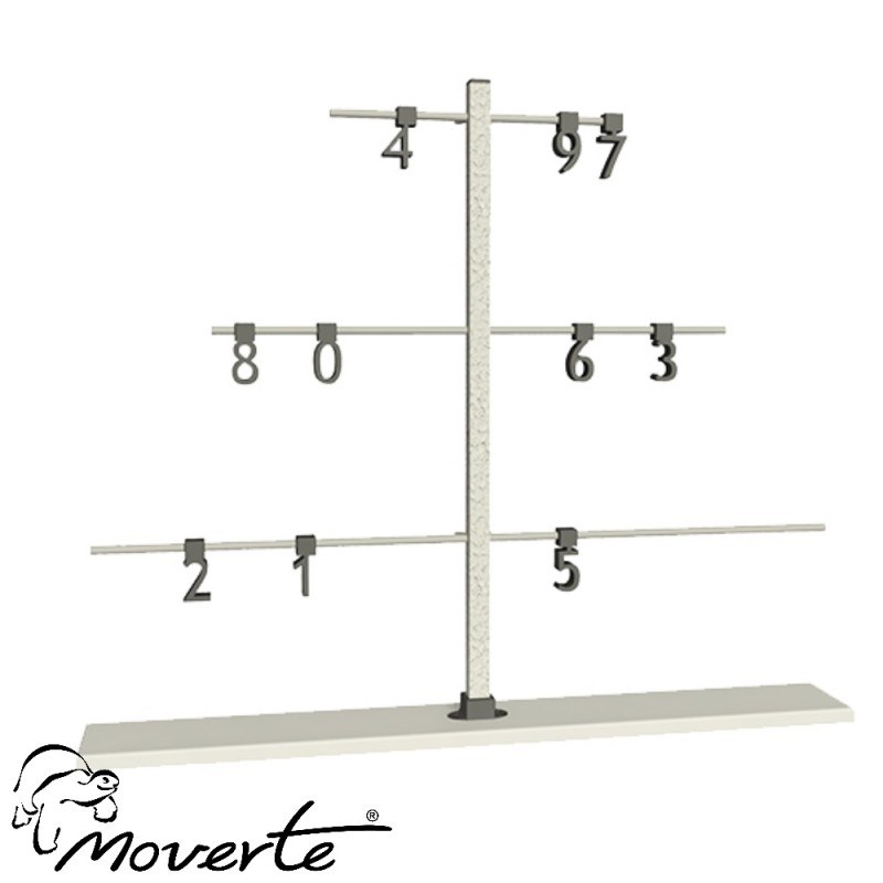 Conjunto 10 dígitos para árbol de anillas horizontal