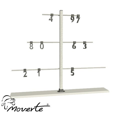 Conjunto 10 dígitos para árbol de anillas horizontal