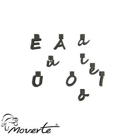 Conjunto de 10 vocales para el árbol de anillas horizontal