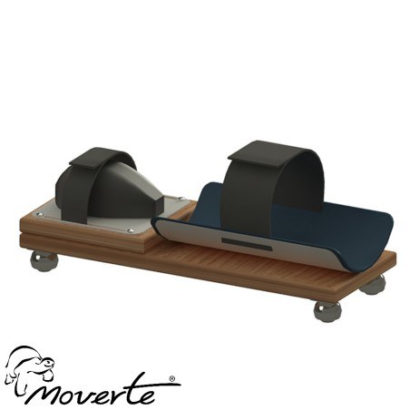 Posicionador de mano con patín para rehabilitación de extremidades superiores.