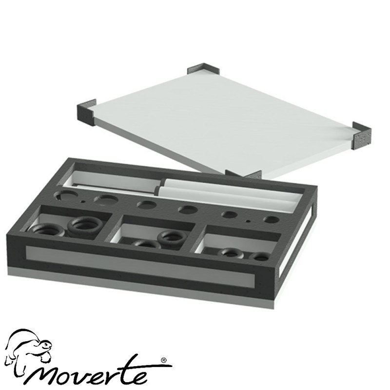 Caja con árbol de anillas vertical