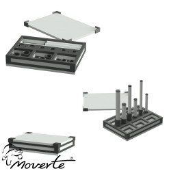 Caja con árbol de anillas vertical