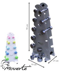 Medidas soporte para 5 mancuernas