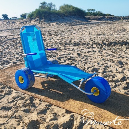 Silla tumbona con 3 ruedas oceanic sun beach 1 - moverte 