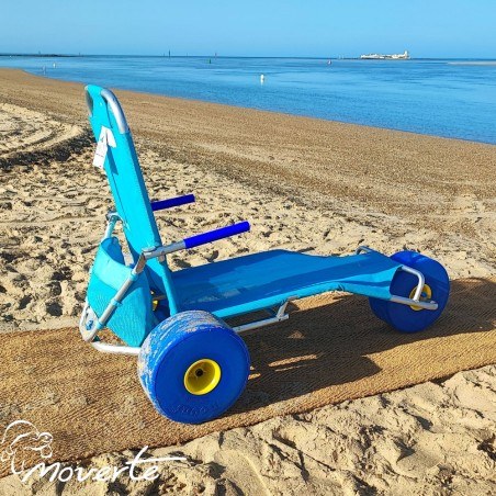 Silla tumbona con 3 ruedas oceanic sun beach 2 - moverte