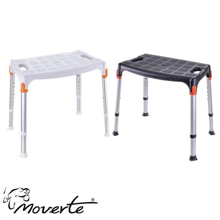 Banqueta de ducha Portofino color blanco negro