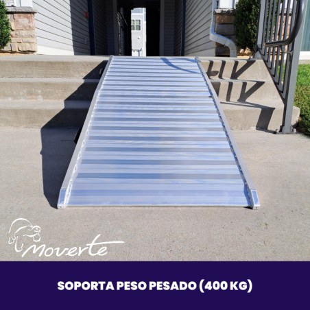 Rampa de aluminio 2 m. plegable. Soporta 400 Kg.