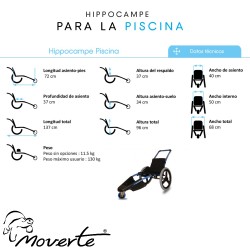 DATOS TÉCNICOS: Silla Anfibia para Piscina Hippocampe