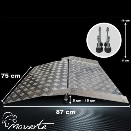 Rampa para umbral, altura variable de 5 a 15 cm. 75x87 cm. ortopedia moverte.addisnetwork.es