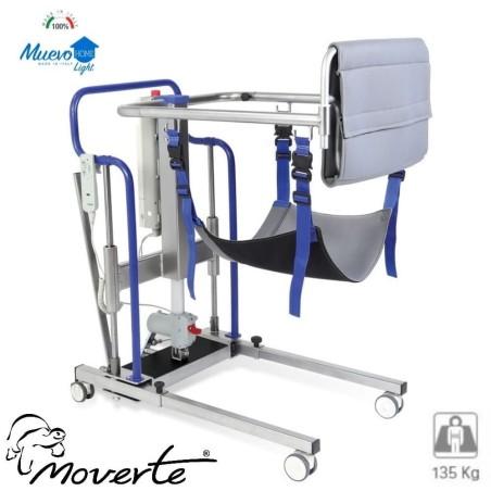 Grúa eléctrica de traslado sentado al WC o asiento Soporta 135 K.