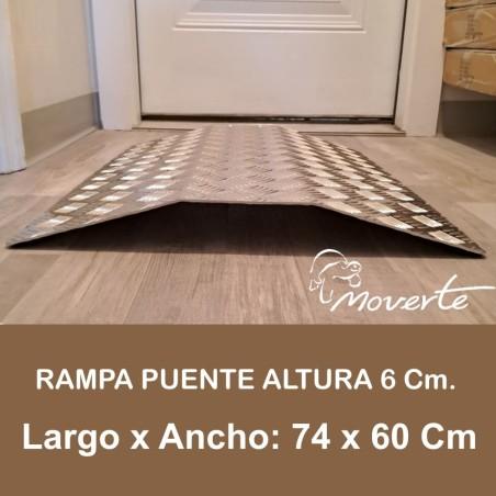 Rampa puente de 74X60 Cm Para alturas de 6 cm. 2 - moverte 