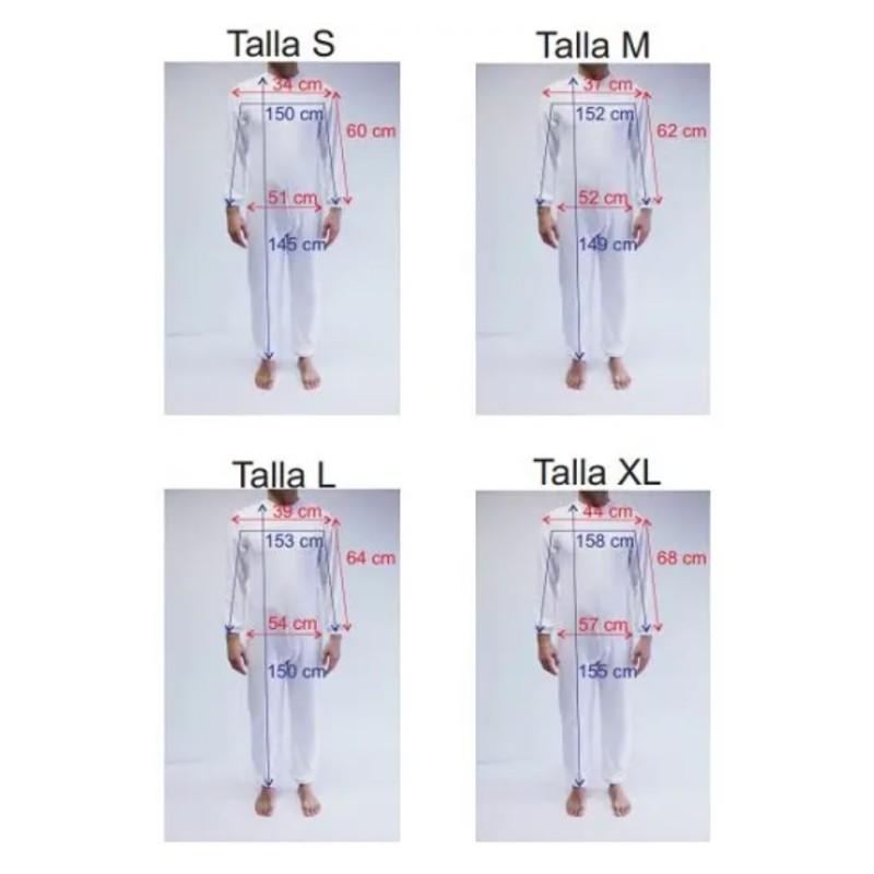 medidas pijama largo para pacientes con demencia y apto para residencias con  protocolo no sujeciones