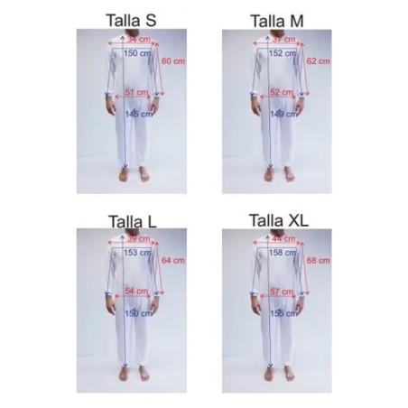 medidas pijama largo para pacientes con demencia y apto para residencias con  protocolo no sujeciones