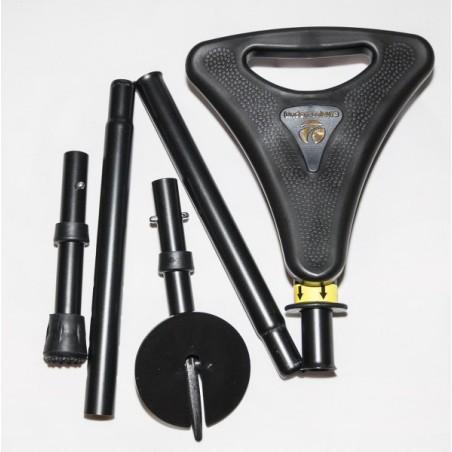 bastón con asiento plegable y regulable en altura