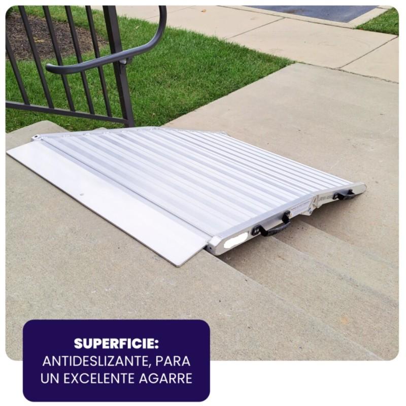 Rampa plegable y de carga hasta 400 kg y medidas 145 x 92 c,
