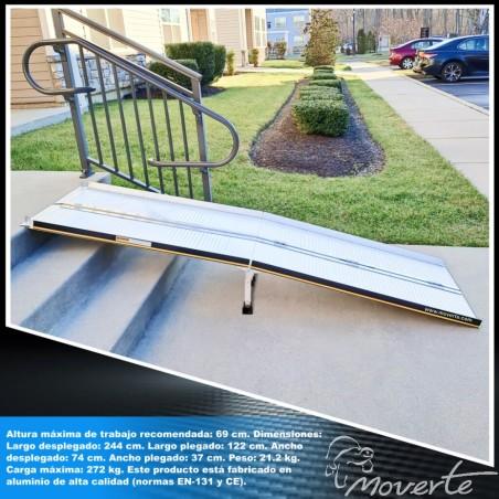 Rampa aluminio de 244 cmt. Rampa Plegable en 2 mitades moverte.addisnetwork.es