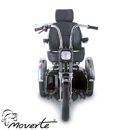 Scooter eléctrico Afiscooter SE vista frontal, diseño robusto y cómodo  ortopedia Moverte