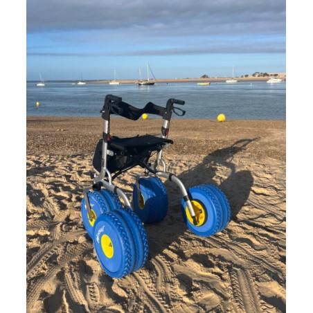 Nuevo rollator de playa XL plegable y con asiento moverte.addisnetwork.es 