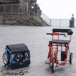 Scooter eléctrico Di Blasi R30 vista abierto y plegado Ortopedia Moverte