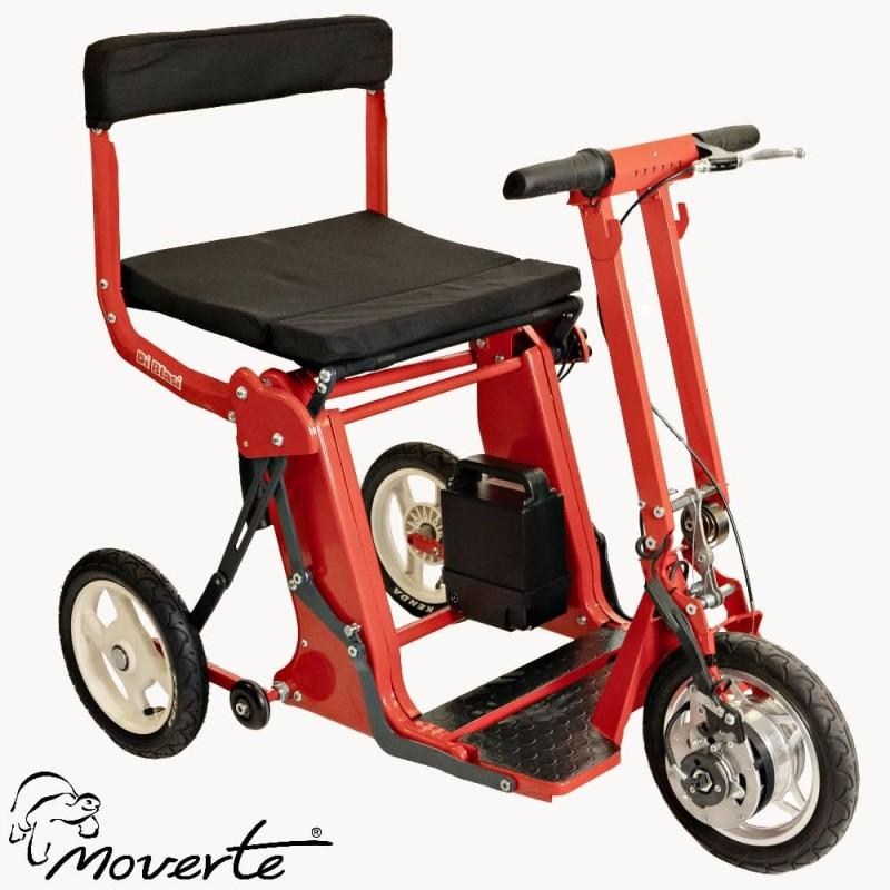 Scooter eléctrico plegable compacto Di Blasi R30 rojo vista lateral Ortopedia Moverte