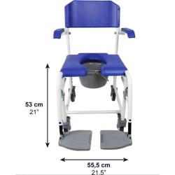 Silla de ducha y wc de ruedas pequeñas con inodoro moverte.addisnetwork.es 