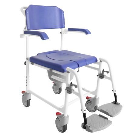 Silla de ducha y wc de ruedas pequeñas con inodoro moverte.addisnetwork.es 