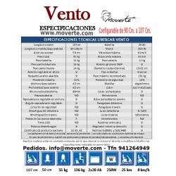 Características Scooter Vento Medida configurable